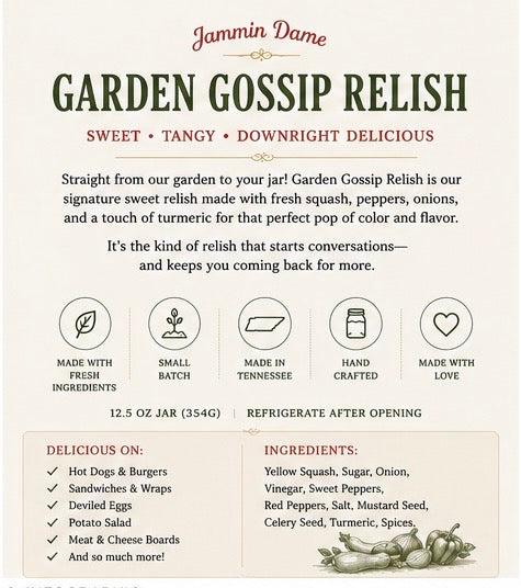 Garden Gossip Relish